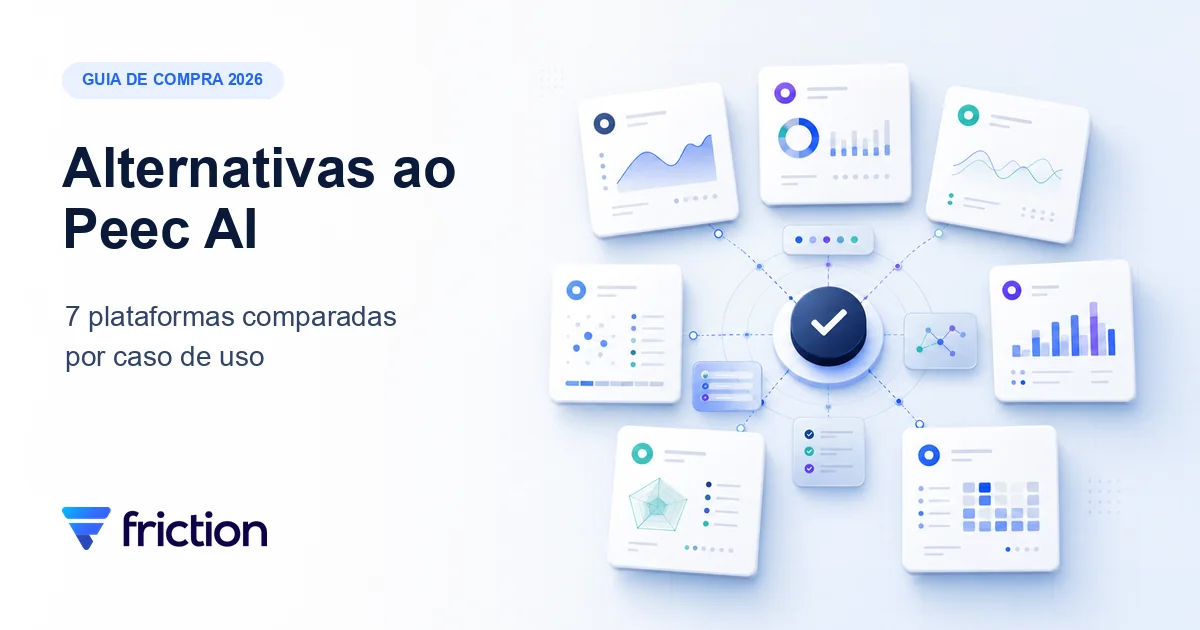 Comparativo de alternativas ao Peec AI com sete plataformas de visibilidade em IA ao redor de um ponto de decisão